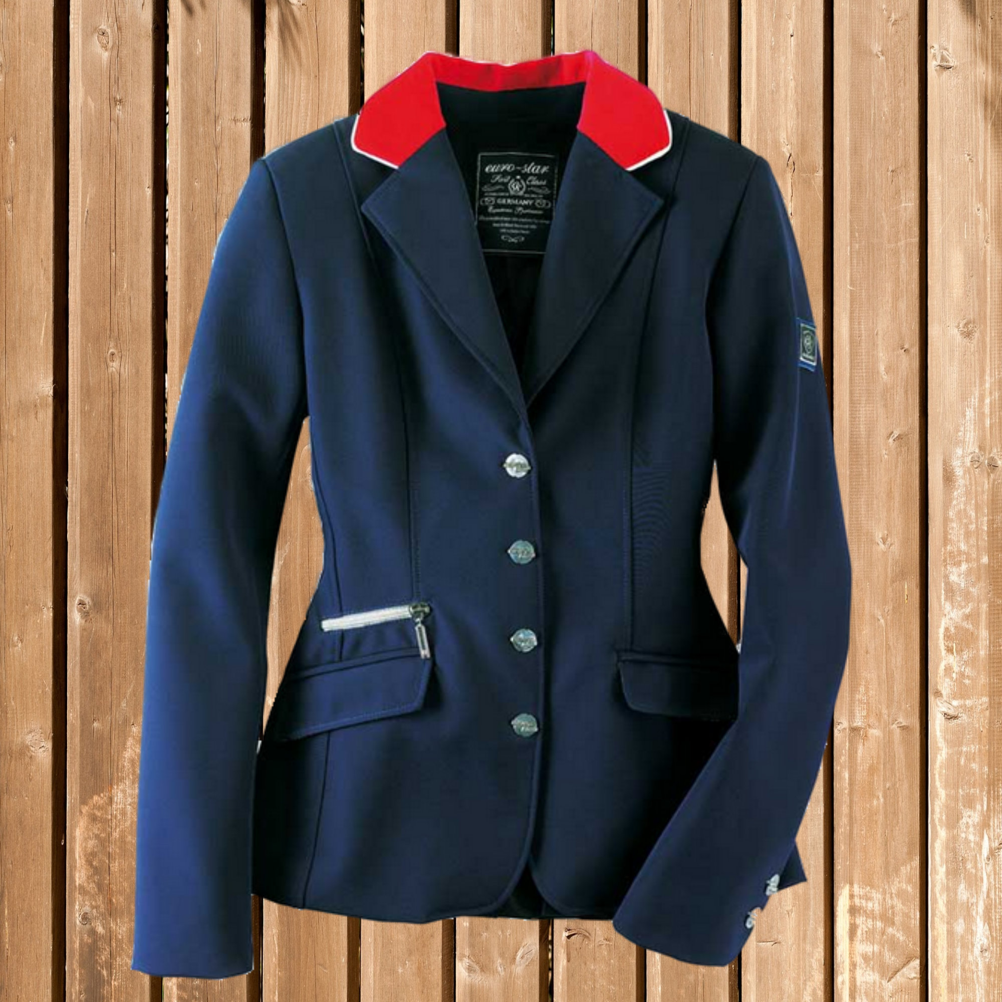 Euro-Star Softshell Sakko Olympia, navy-rot